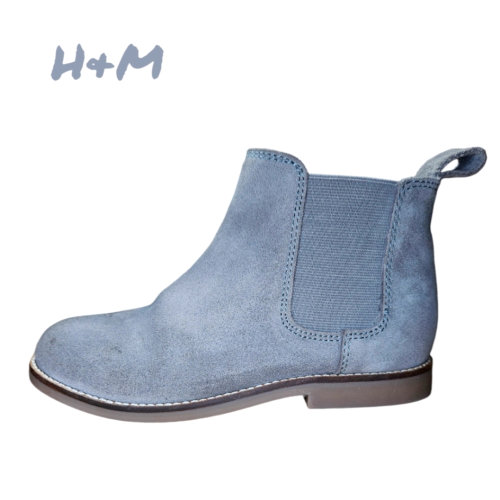 H&M Suede Gray Ankle Bootie